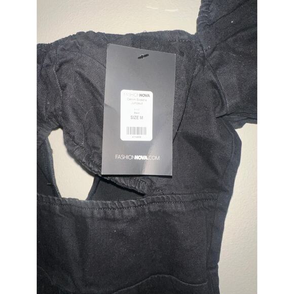 Fashion nova- Denim sweetie jump suit - Picture 6 of 8